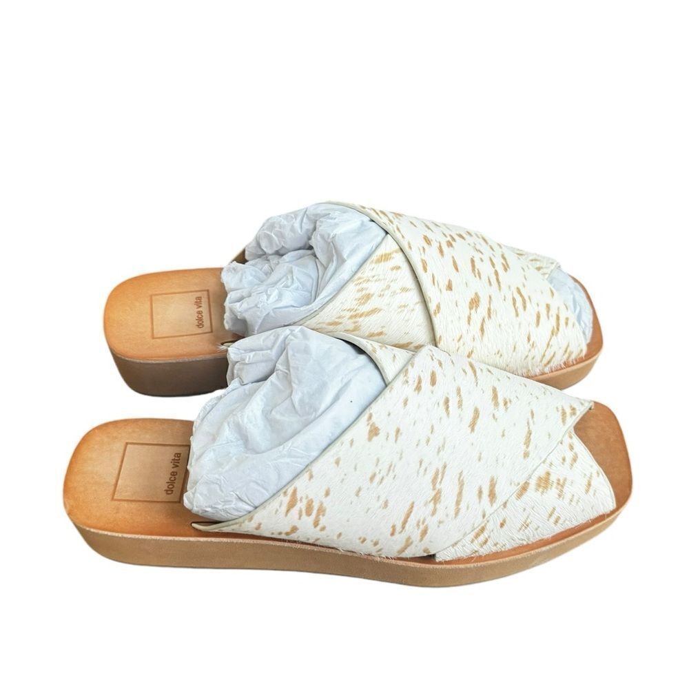 Dolce Vita Capri Platform Sandal-Fawn Real Fur NEW 8.5